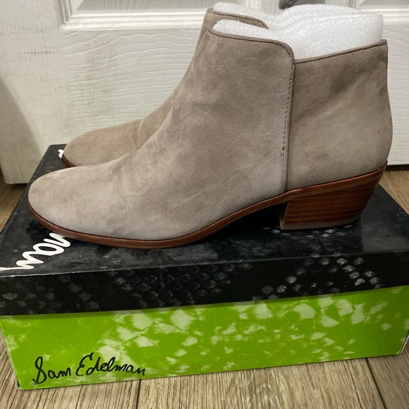 Sam Edelman Putty Suede Ankle Boots - Picture 1 of 8